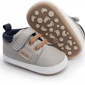 Amazon Gray Baby Shoes with Soft Sole